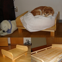 手作りオリジナル木製犬用ベッド
